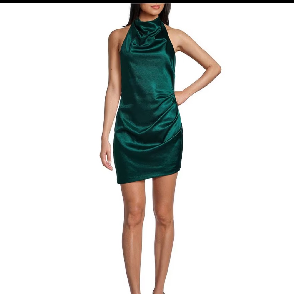 Gianni Bini Green Ruched Dress